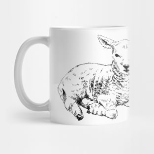 Lamb print Mug